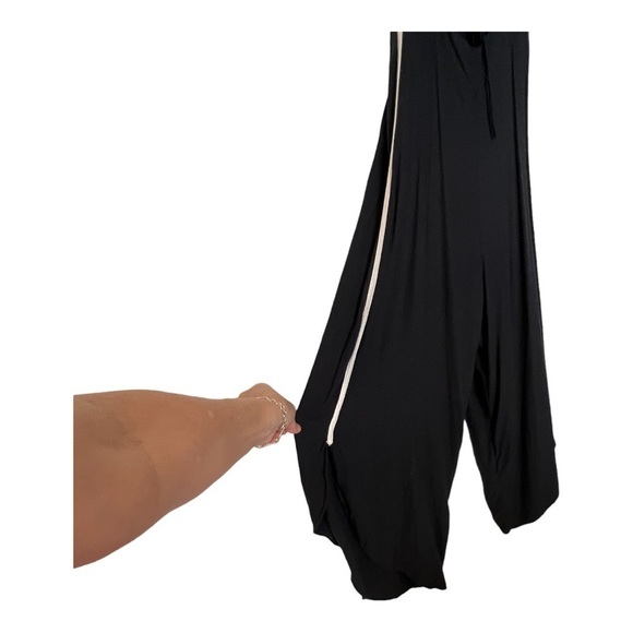 FARM Rio Wide Leg Ruched Chest Cut Out Front Jumpsuit Playsuit Black XS - Picture 6 of 15